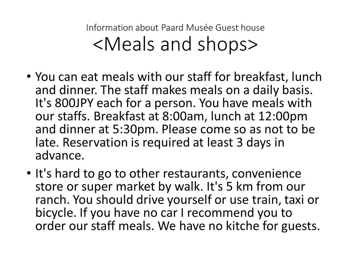 Paard Musee Guest House Nanae Exterior foto