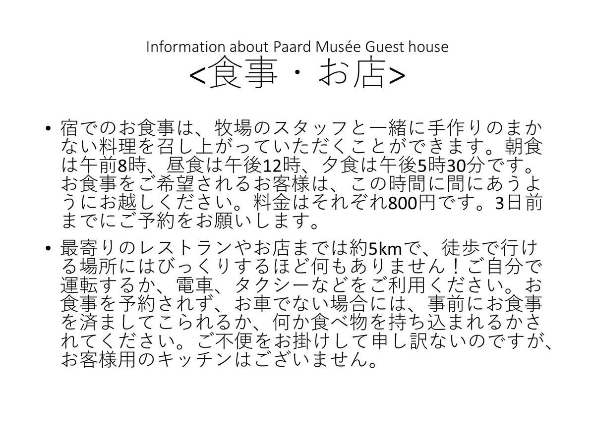 Paard Musee Guest House Nanae Exterior foto